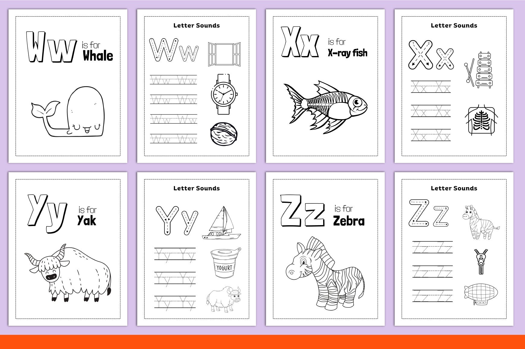 Alphabet Preschool Learning Planner for Kids
