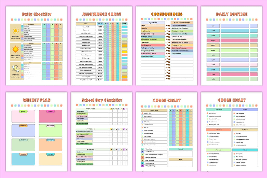 Kids Chore Chart Planner