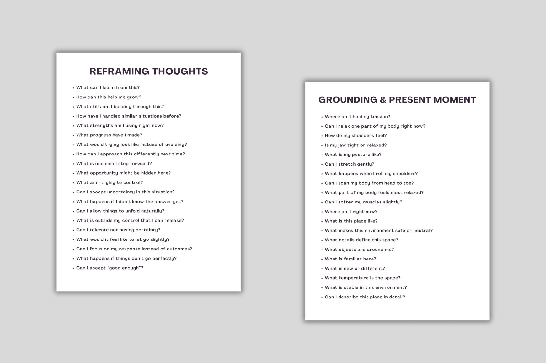 Anxiety Relief Prompts