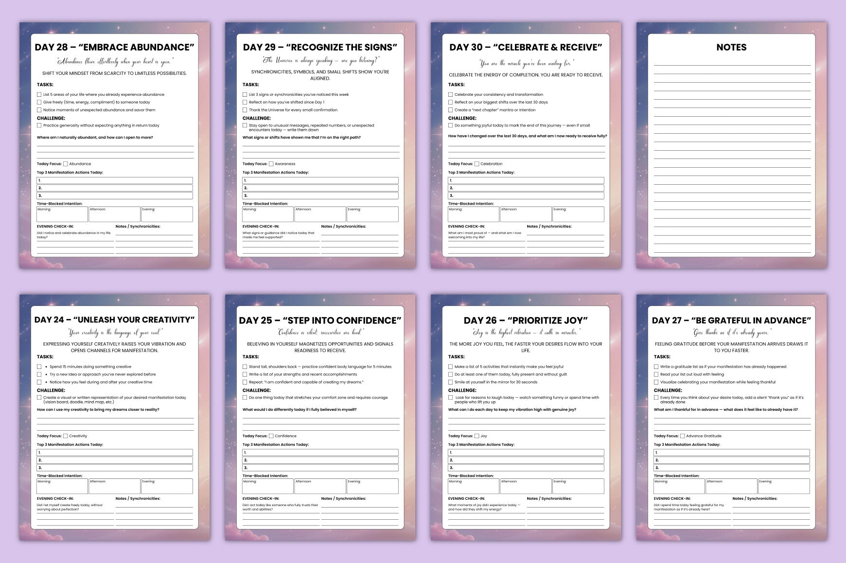 Day Manifestation Guidance Journal