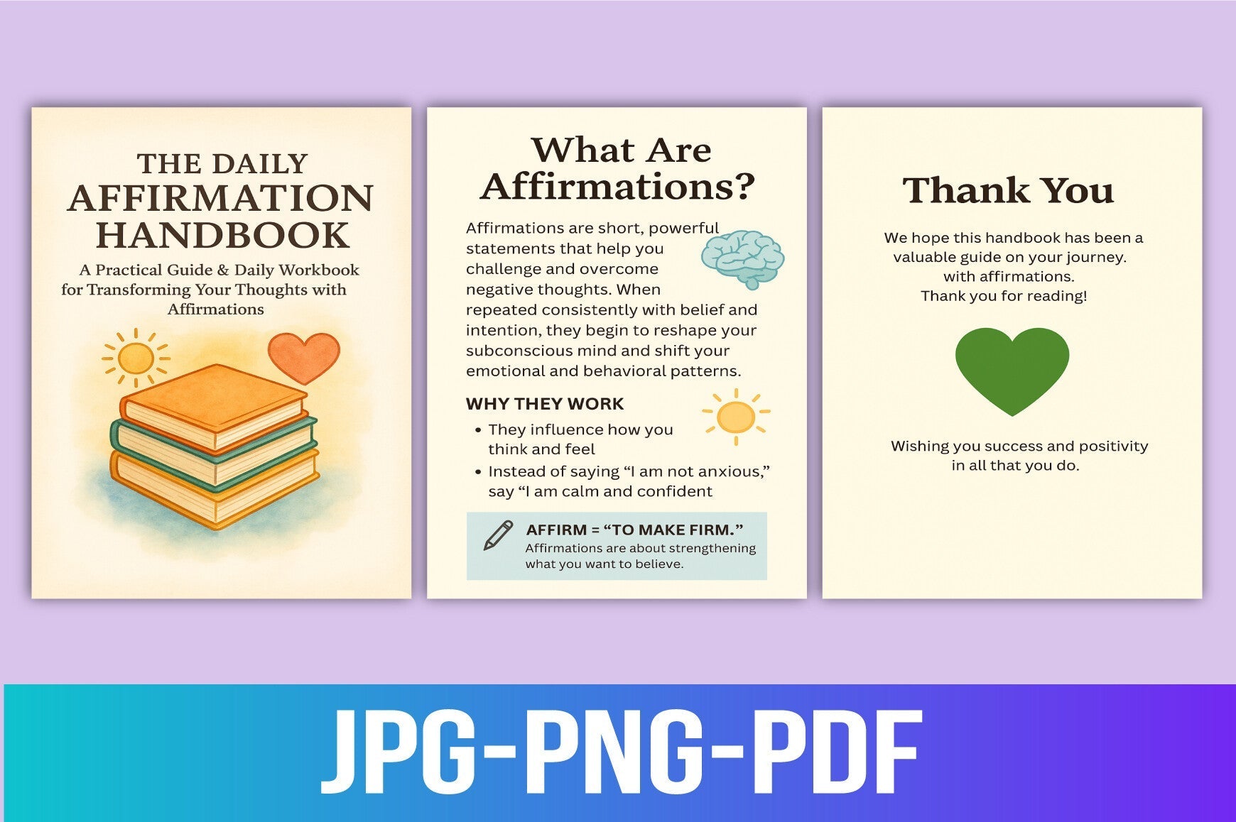The Daily Affirmation Handbook Planner