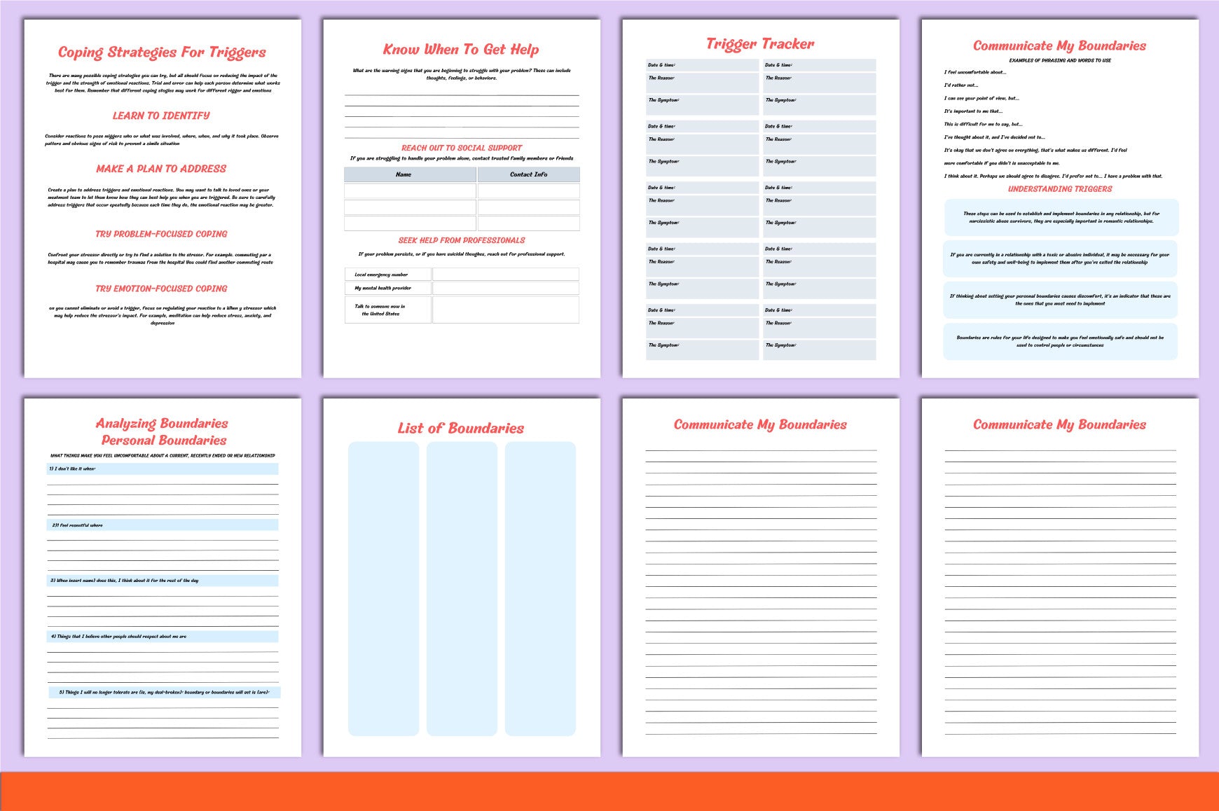 Addiction Recovery Worksheets Book