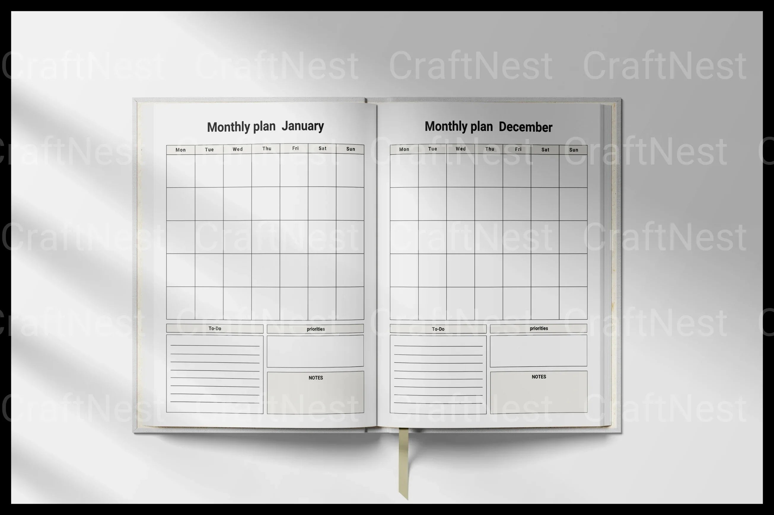 ADHD Printable Planner brain dump and task prioritization pages