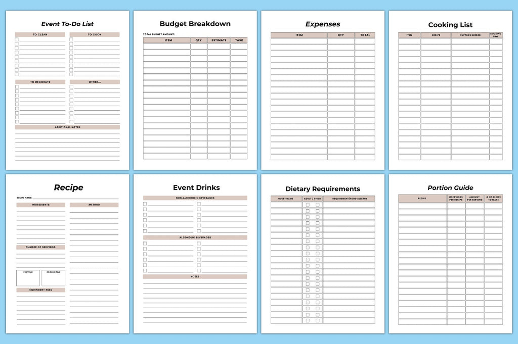 Editable Event Planner