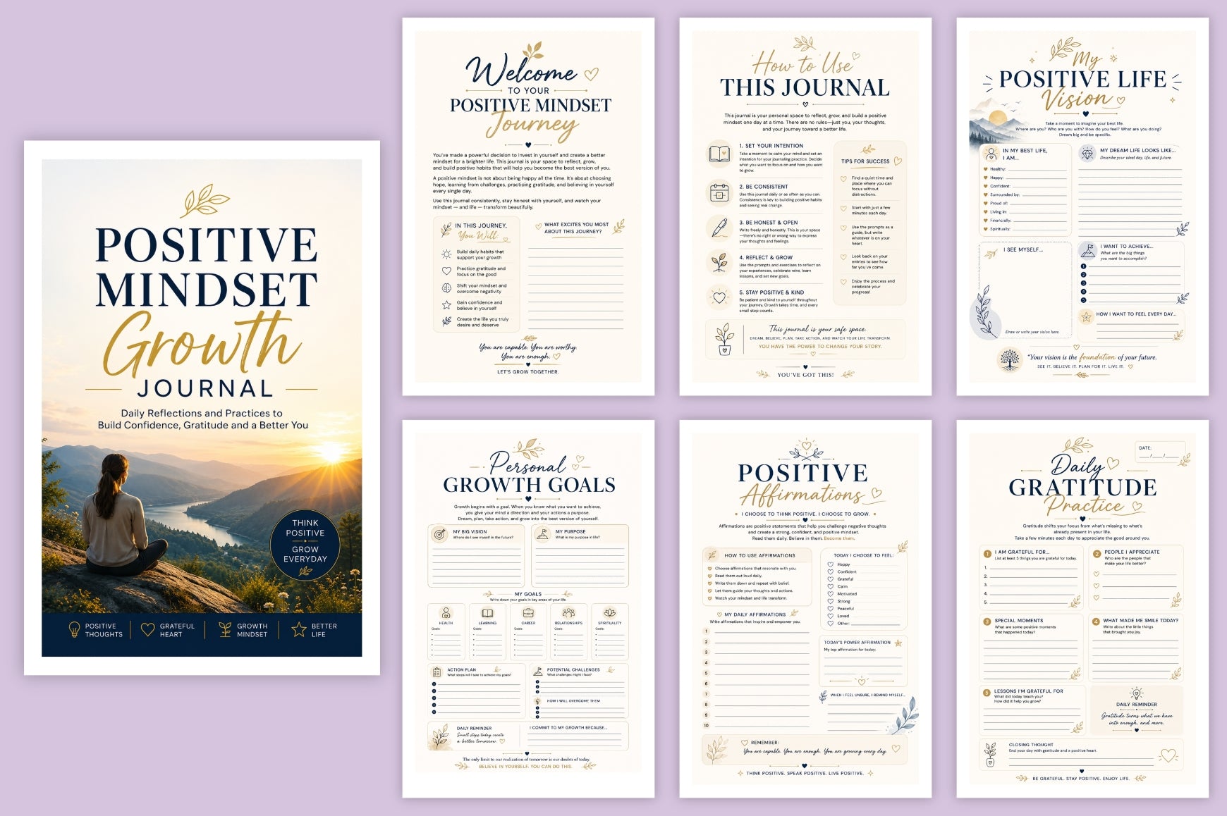 Positive Mindset Growth Journal