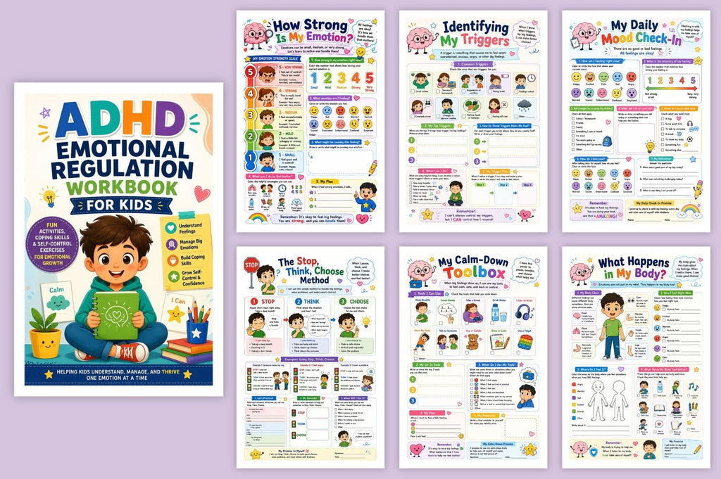 Adhd Emotional Regulation For Kids Workbook