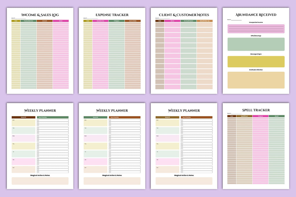 Witchcraft Business Planner