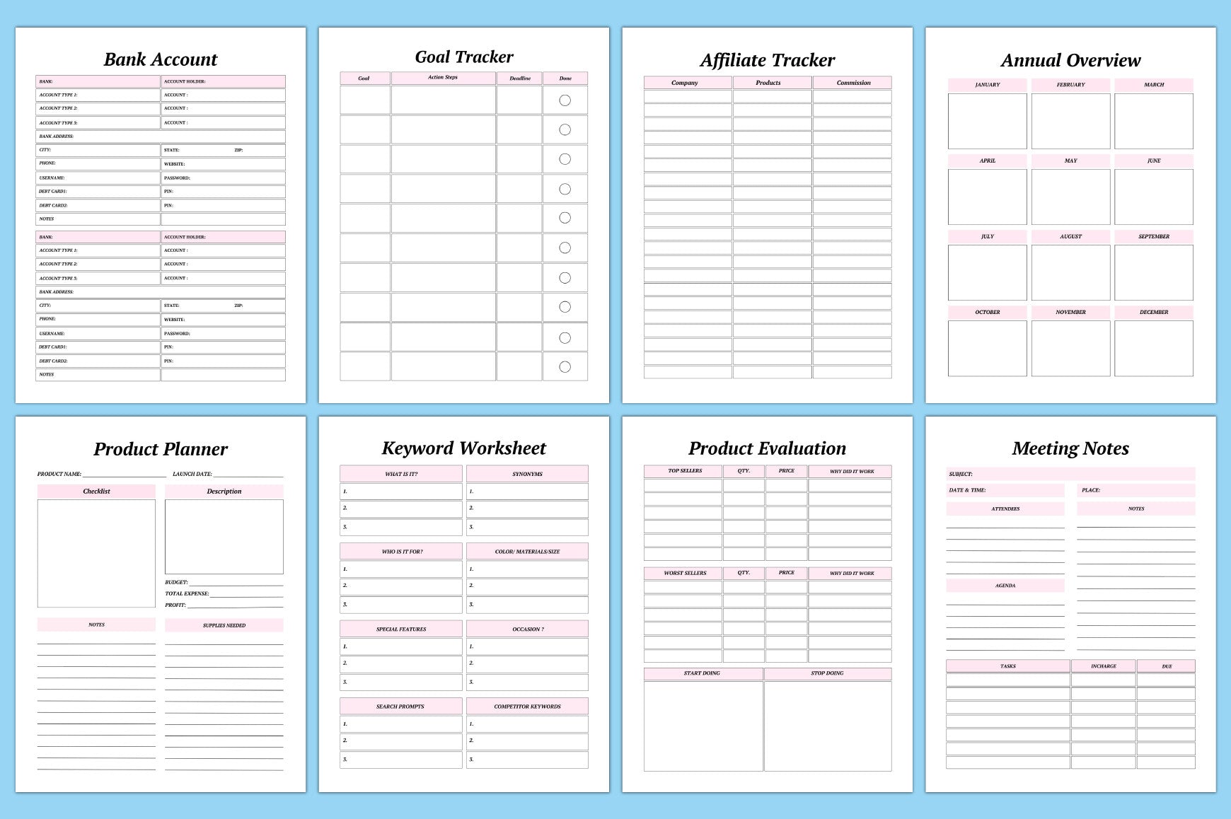 Editable Shopify Store Planner