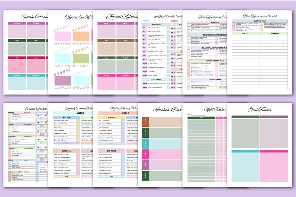 Household Binder Organizing Planner