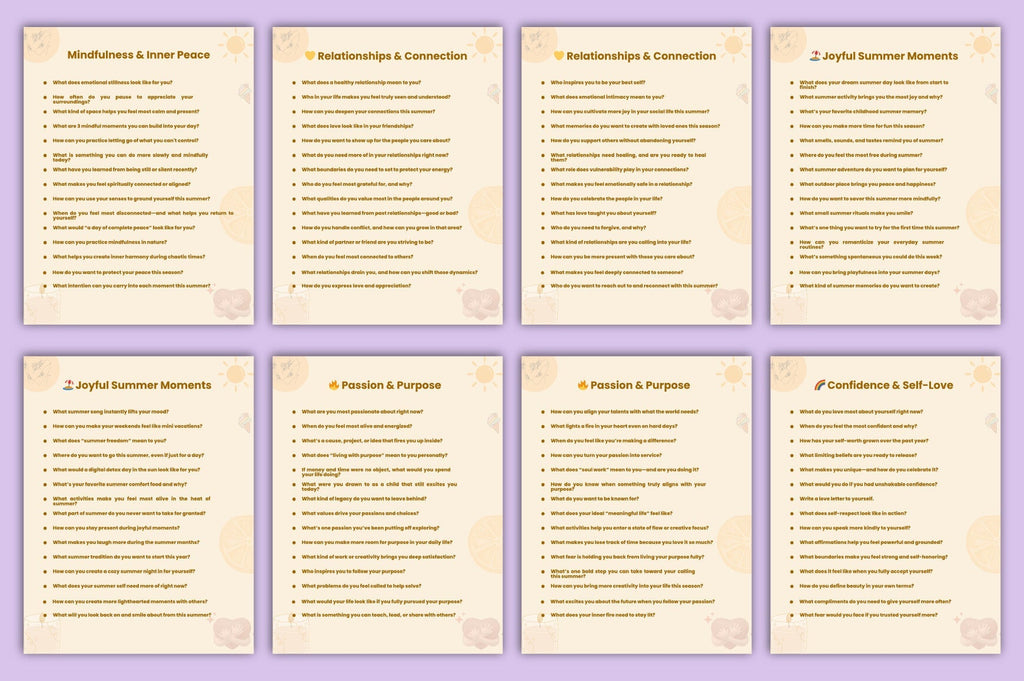 Summer Self-Reflection Prompts