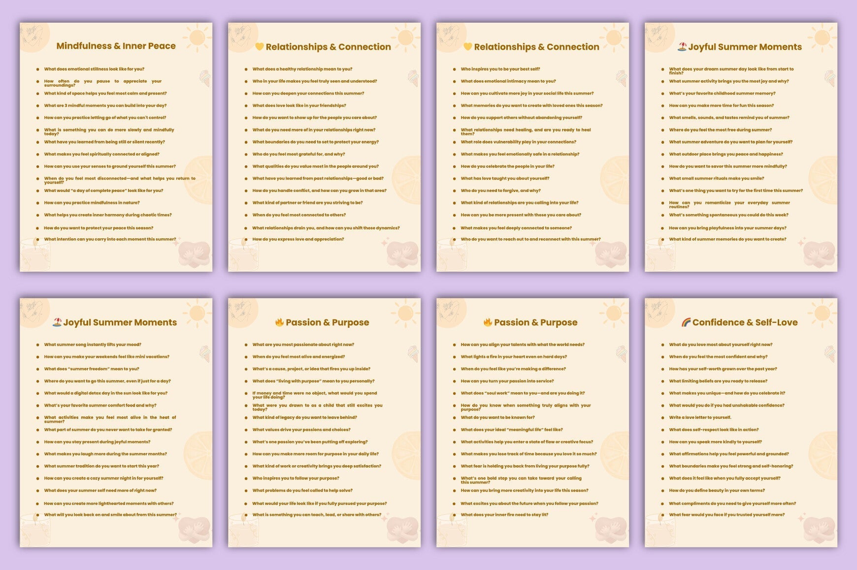 Summer Self-Reflection Prompts