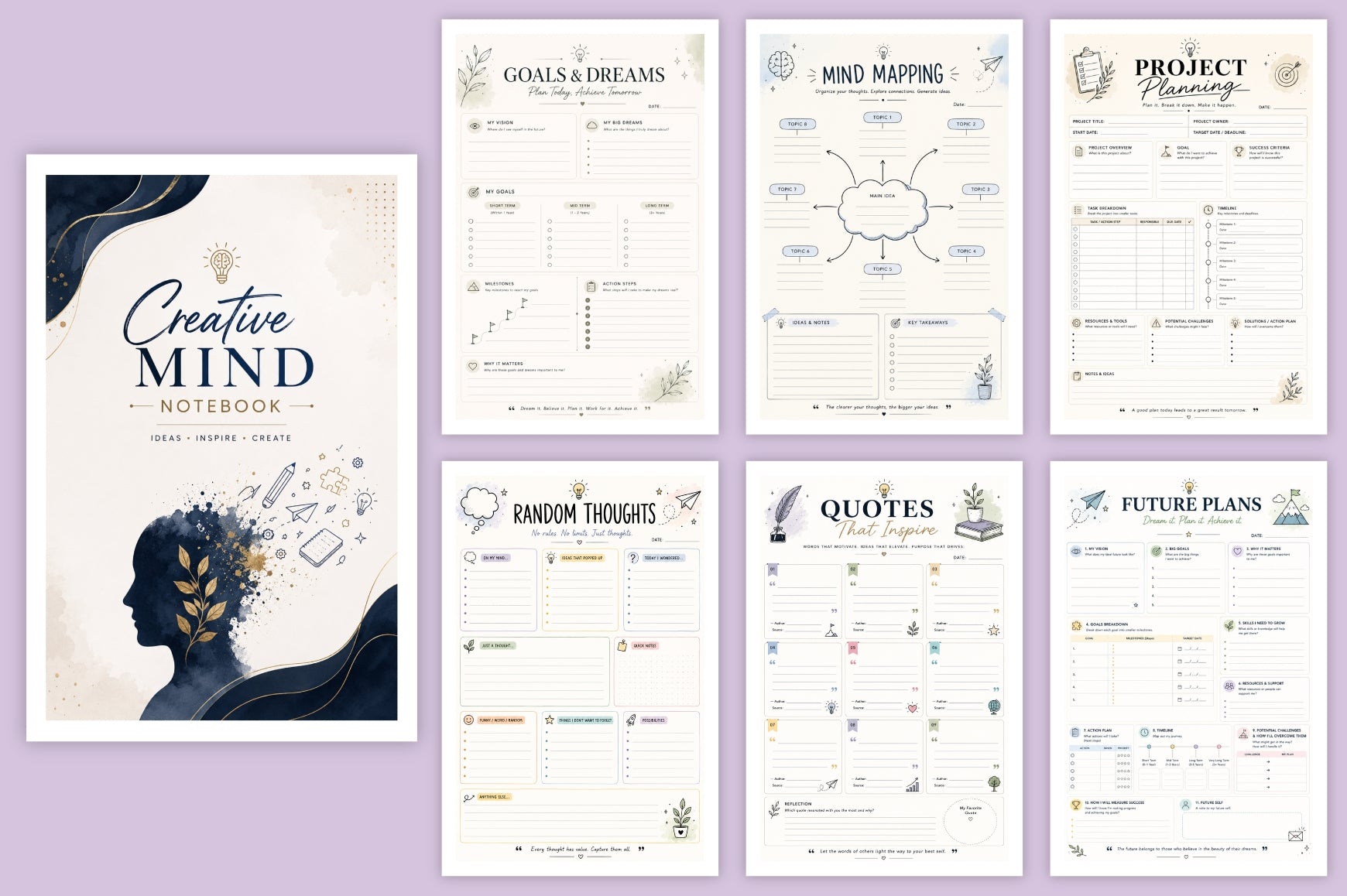 Creative Mind Notebook Book