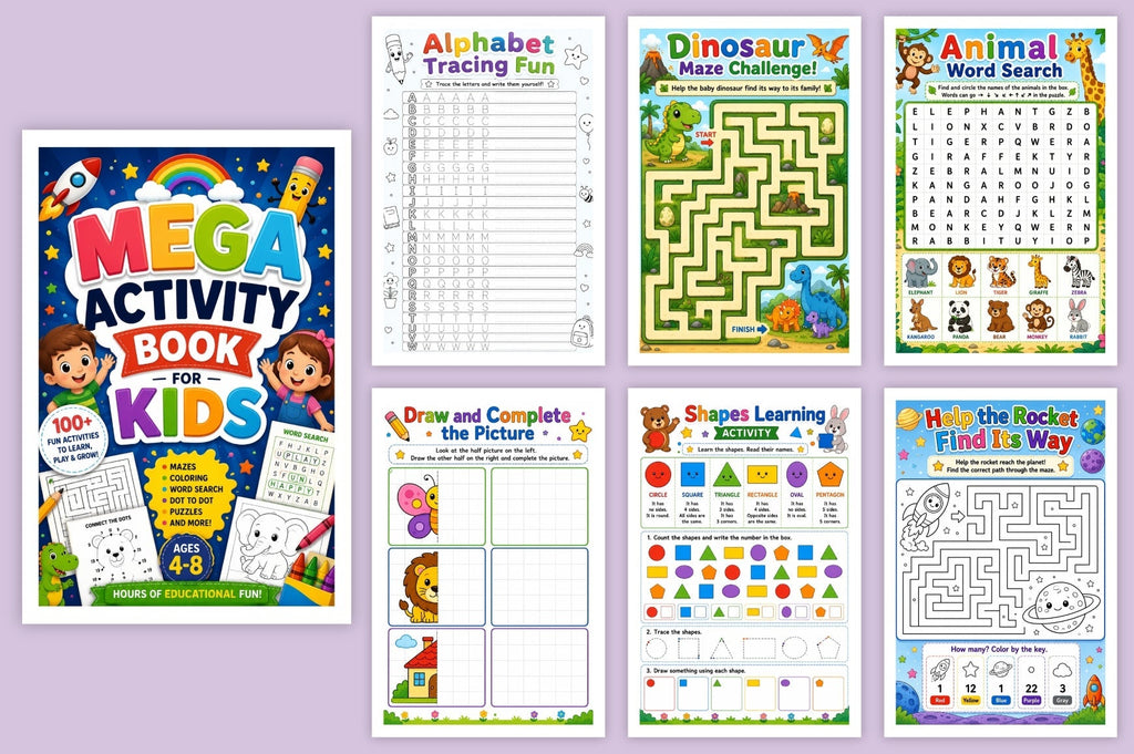 Mega Activity For Kids Book