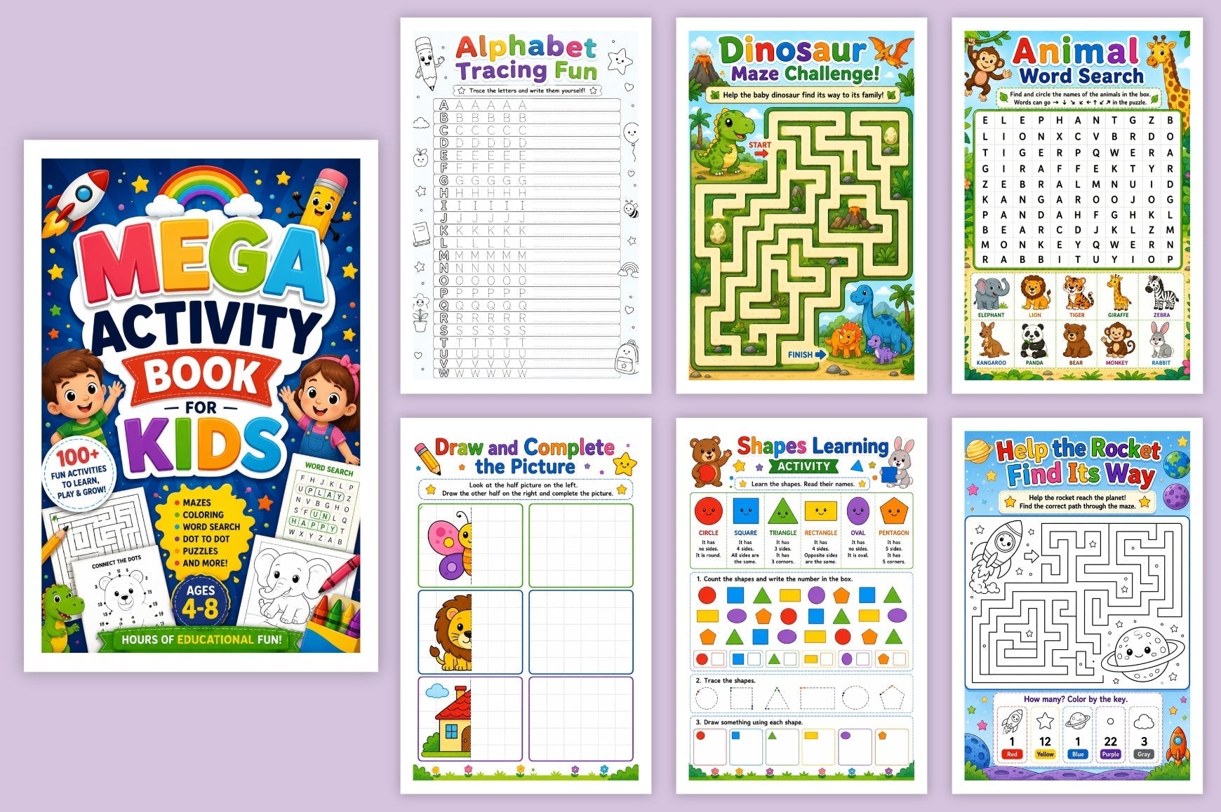 Mega Activity For Kids Book