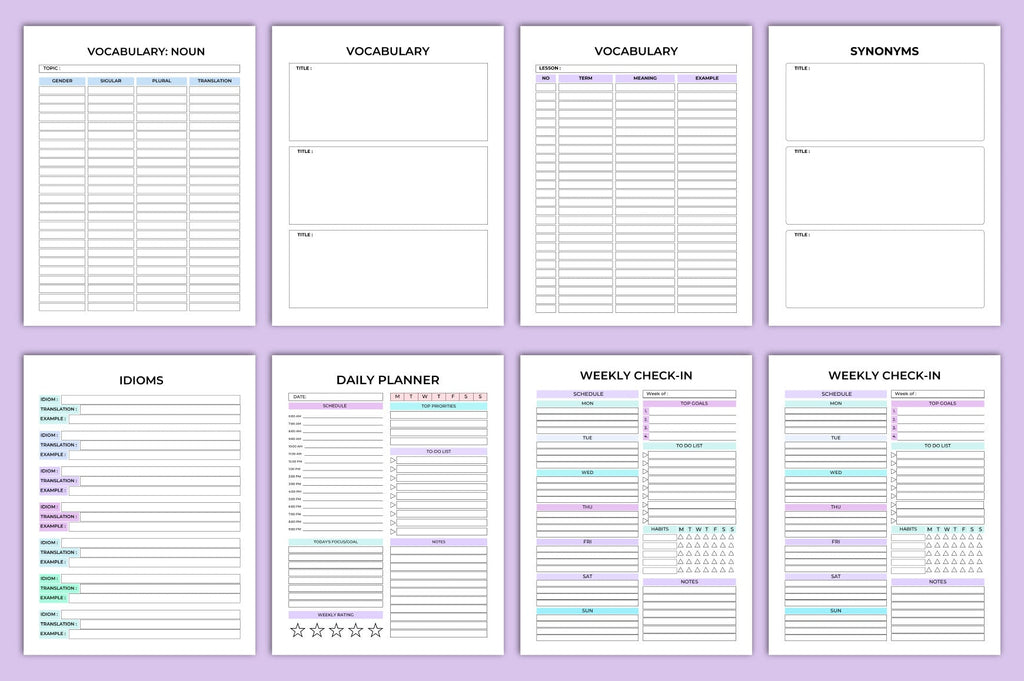 Language Learning Planner