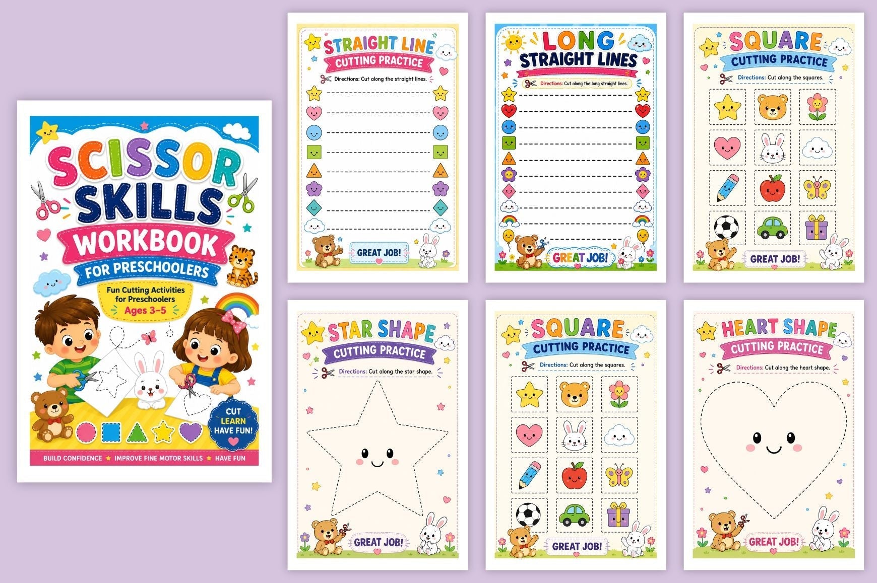 Scissor Skills For Preschoolers Workbook