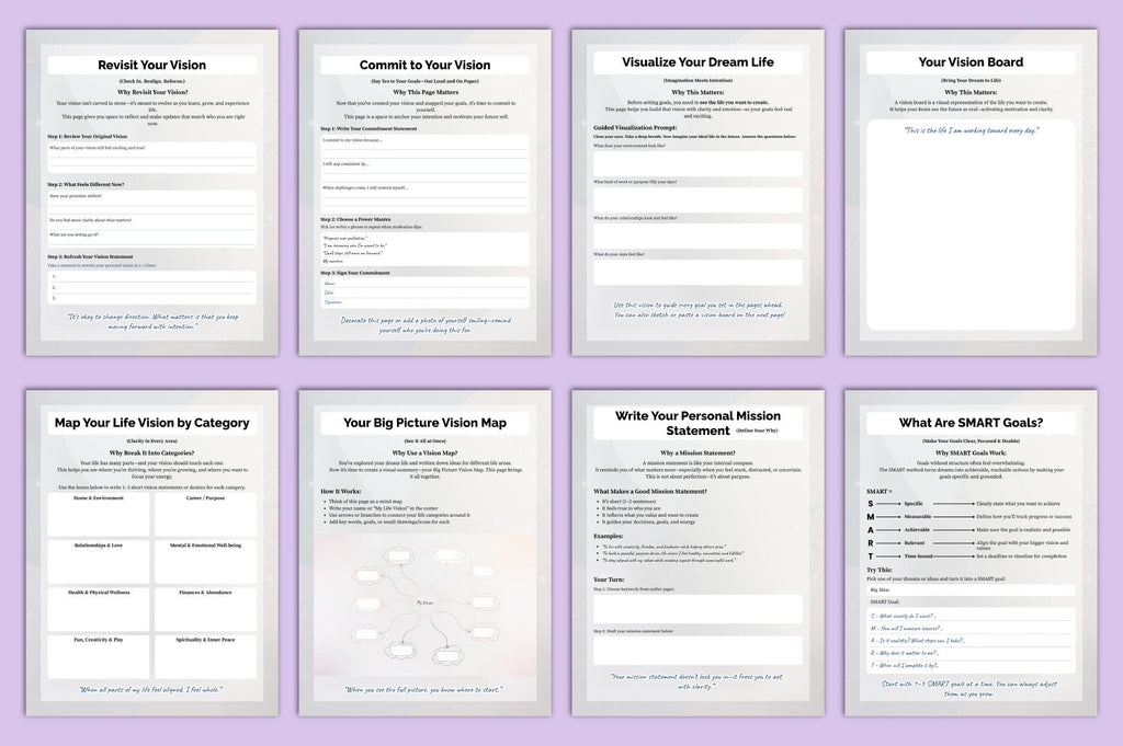 Goal Setting Vision Mapping Planner