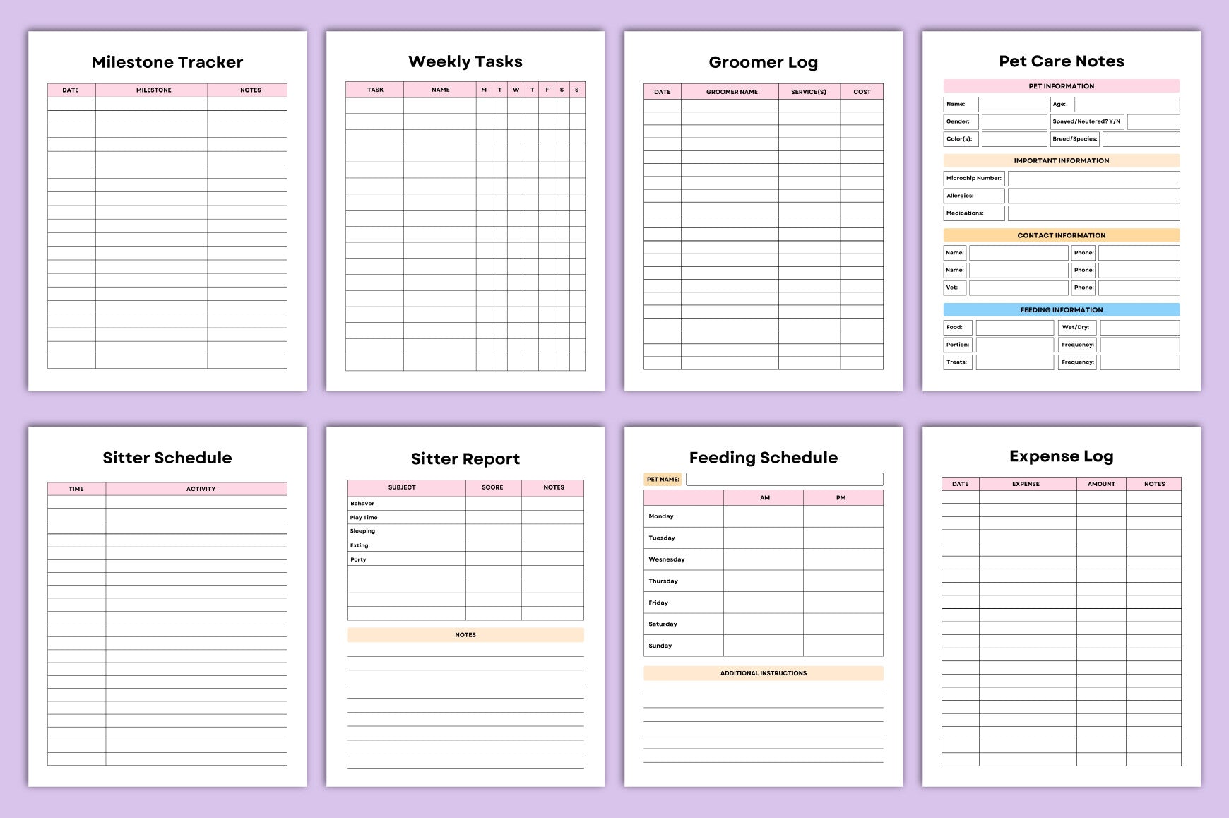 Pet Care Planner