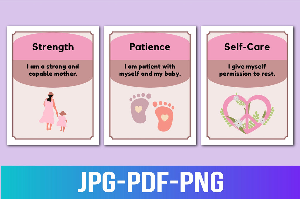 Postpartum Affirmation Cards for New Moms