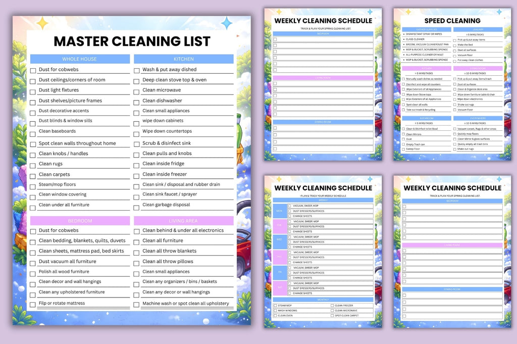 ADHD Planner Bundle with goal tracker and habit tracking printables