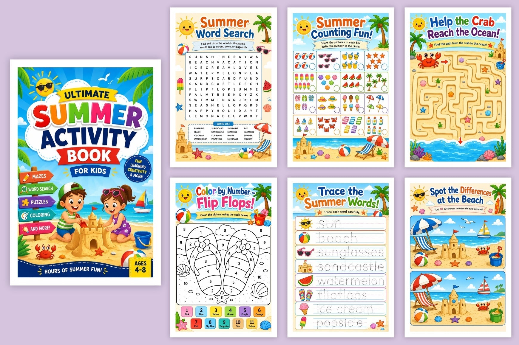 Summer Activity For Children Book