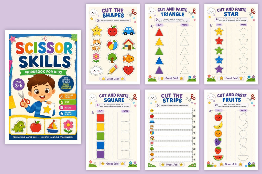 Scissor Skills For Kids Workbook