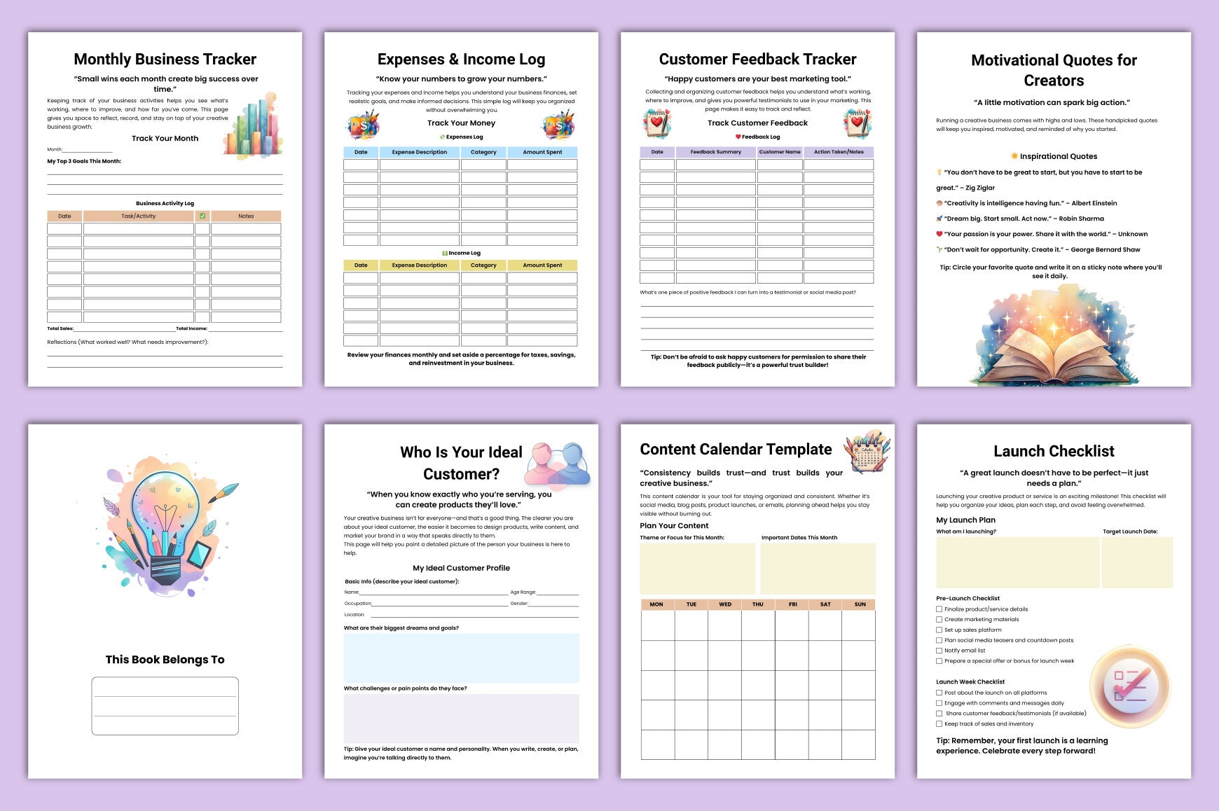 The Creative Business Guidebook Planner