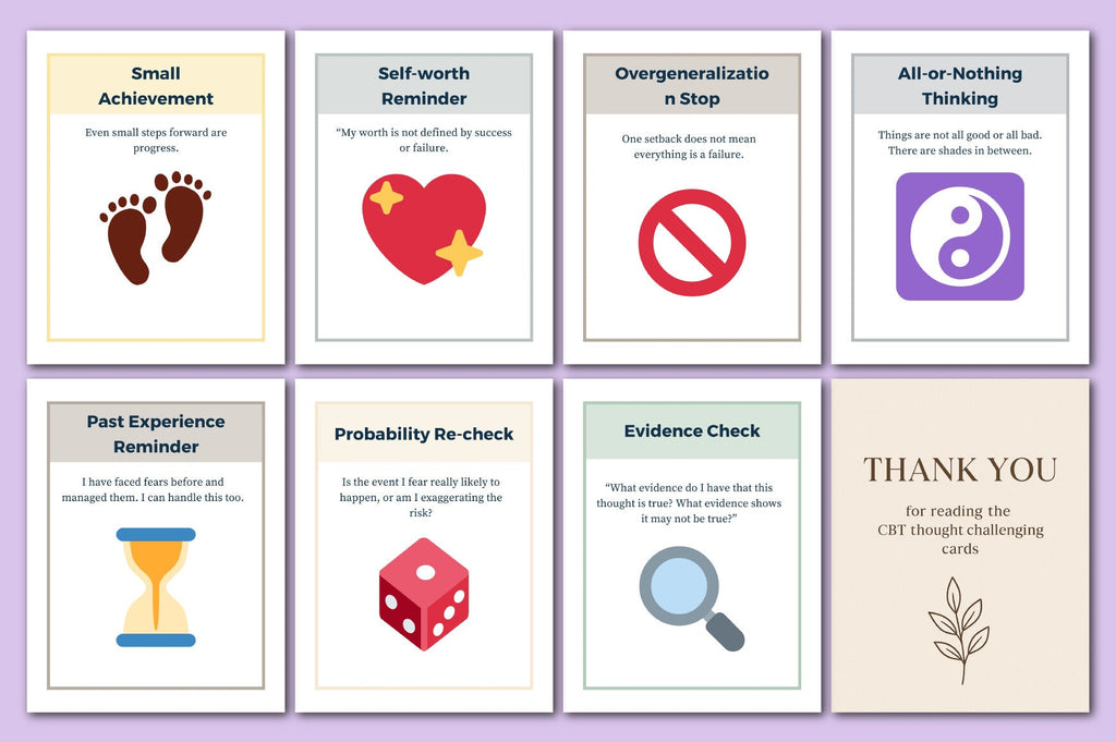 CBT Thought Challenging Cards