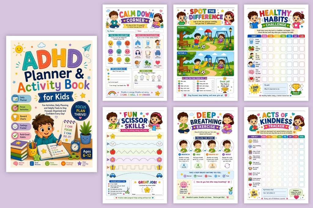 Adhd Activity For Kids Planner