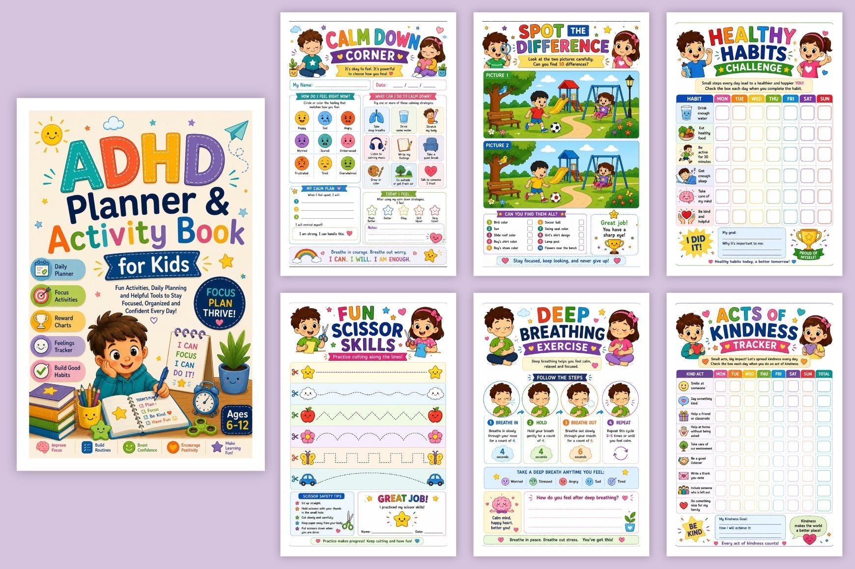 Adhd Activity For Kids Planner
