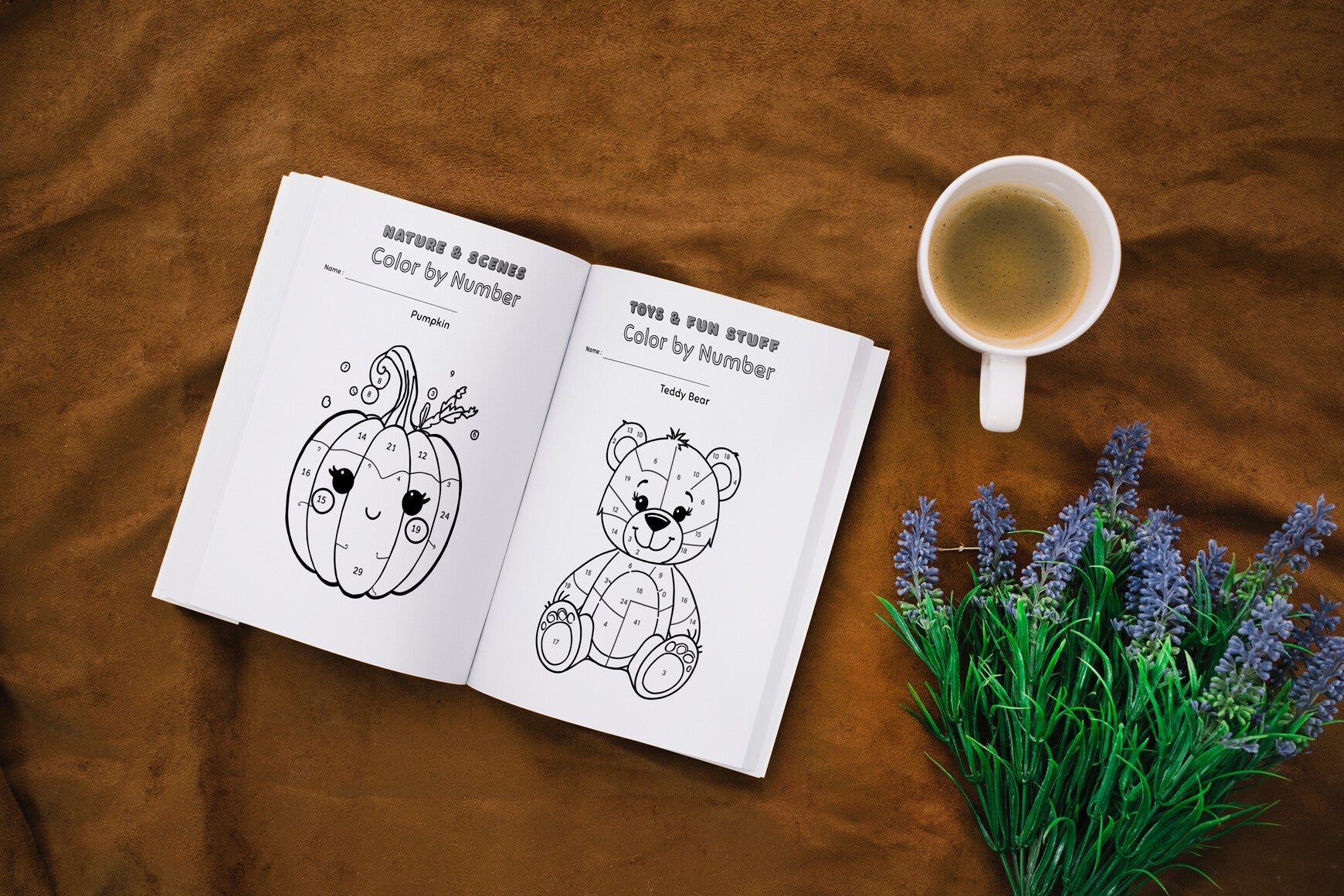 Color By Number Worksheets For Kids Book