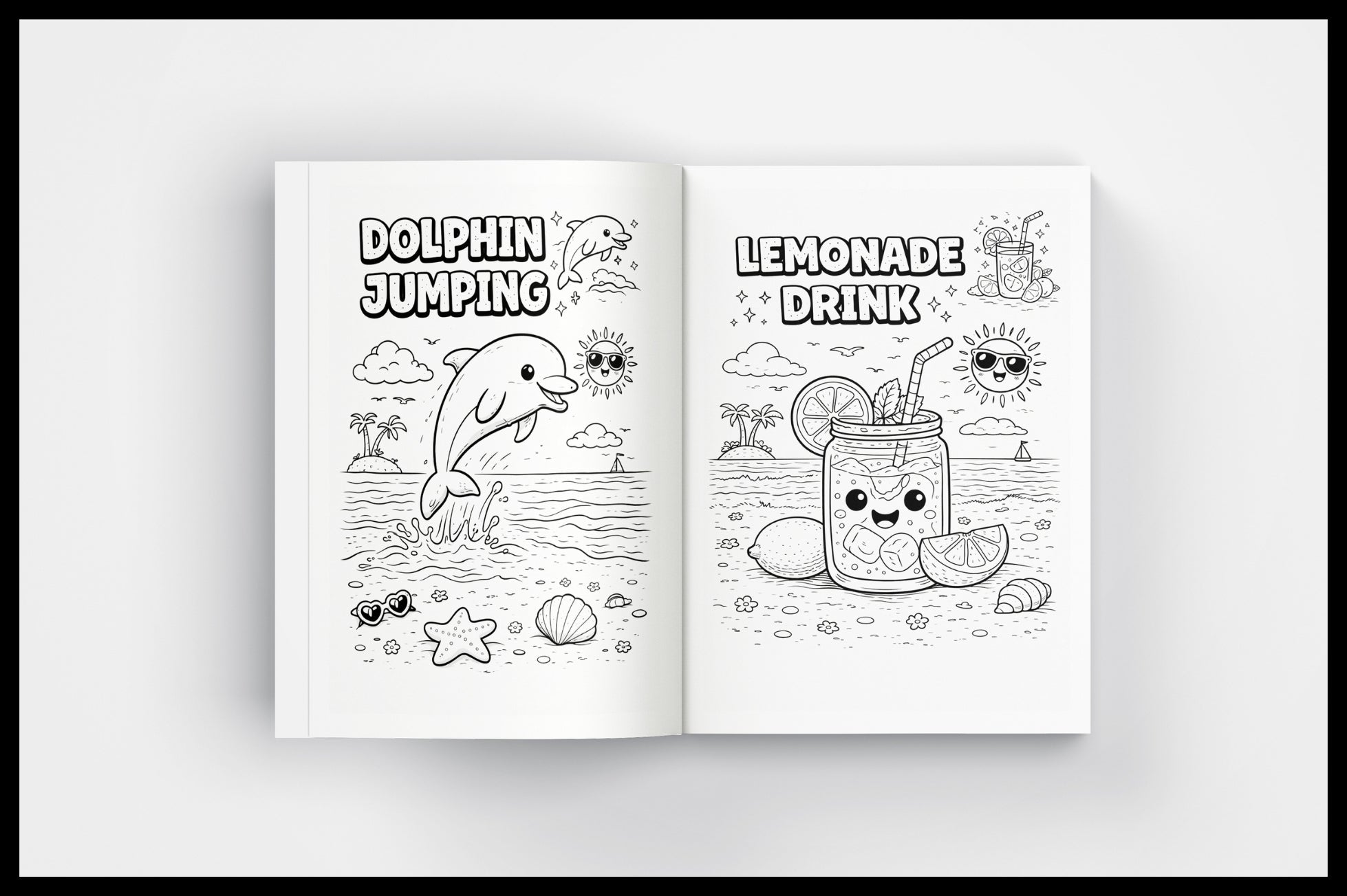 Summer Coloring Activities for Kids Workbook