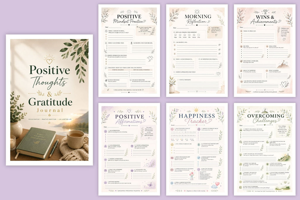 Positive Thoughts Gratitude Journal