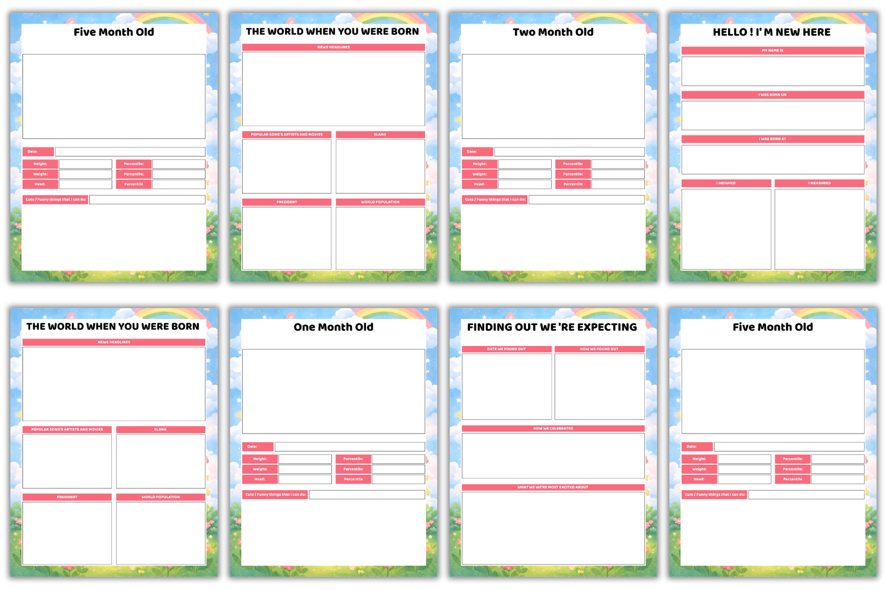 My Baby Sweet Memories Workbook