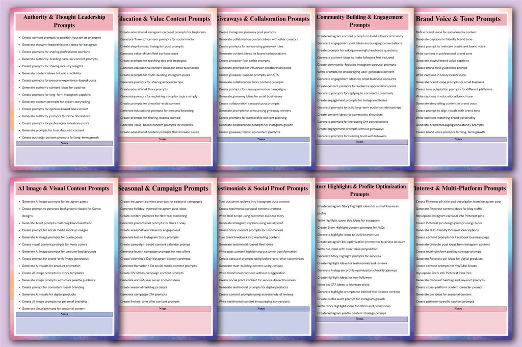 Social Media Template Prompts