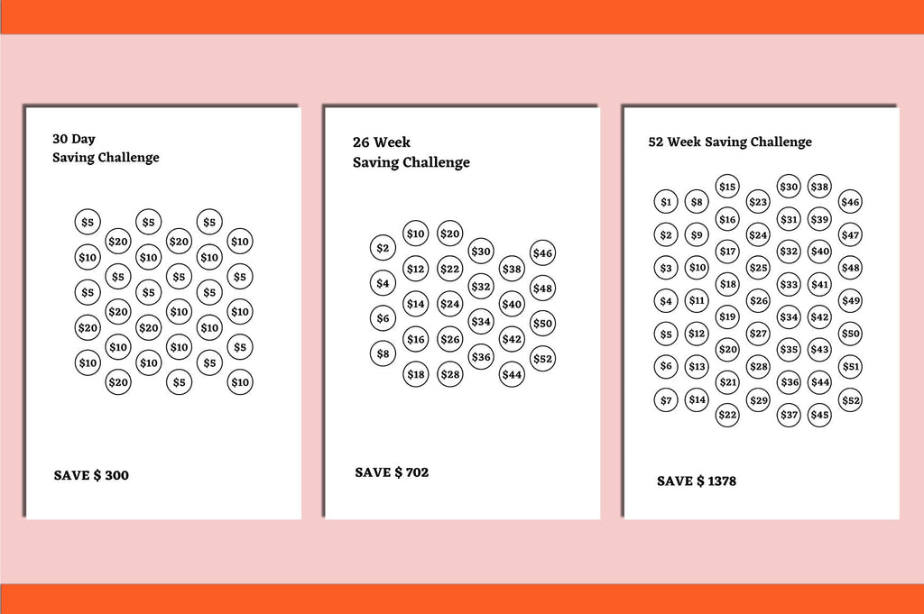 Money Savings Challenges Planner