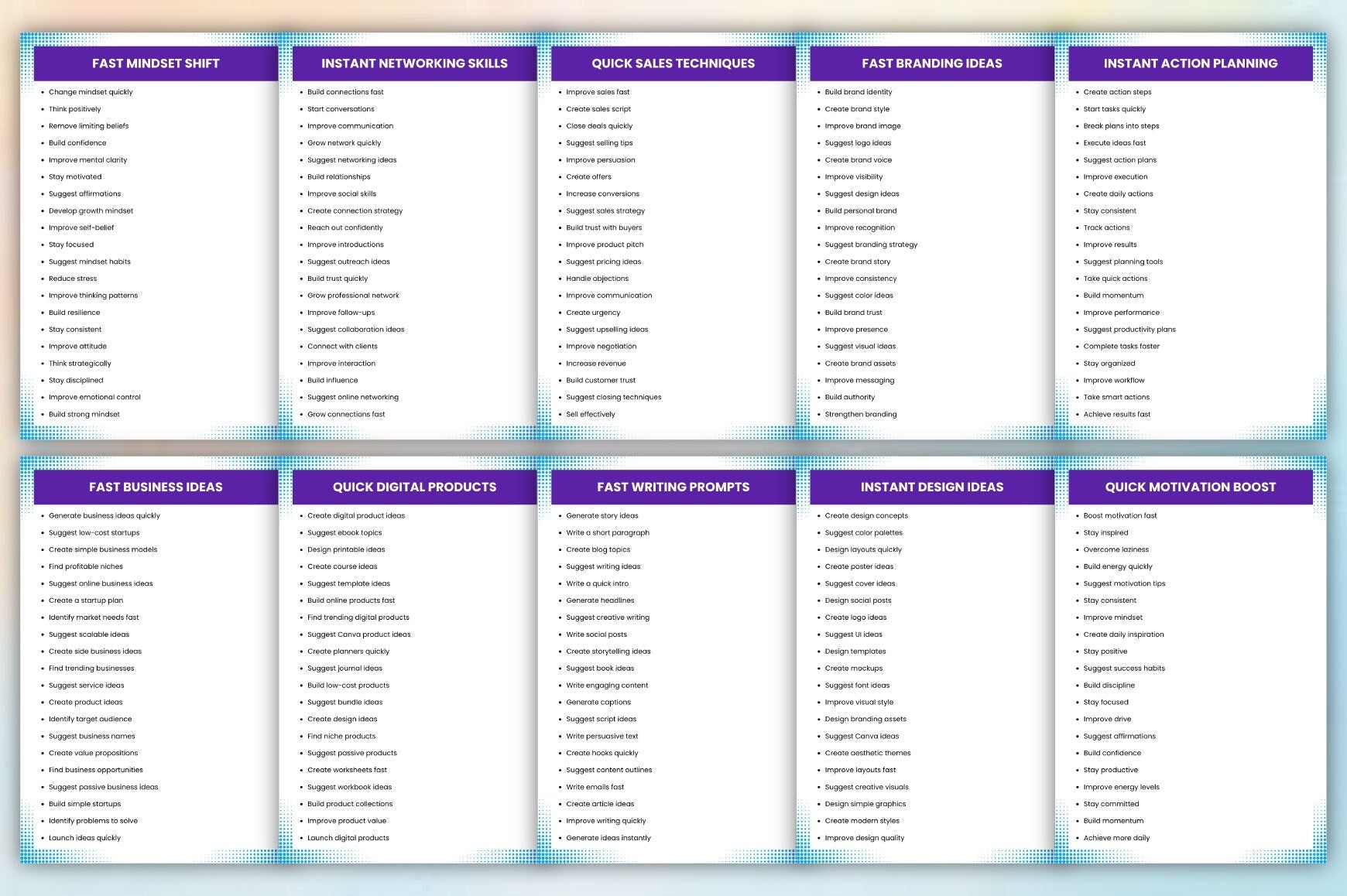 For Fast Results Prompts
