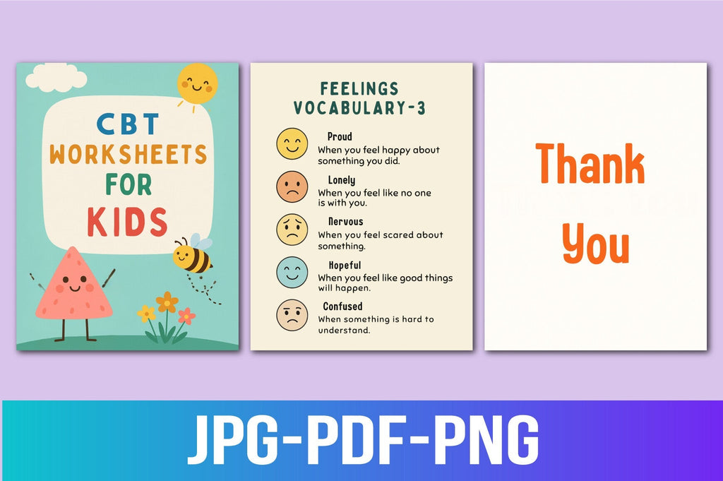 CBT Worksheets for Kids Planner
