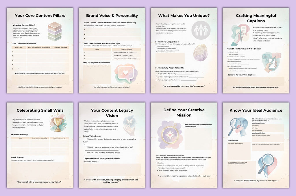 Content Creators Success Guide Planner