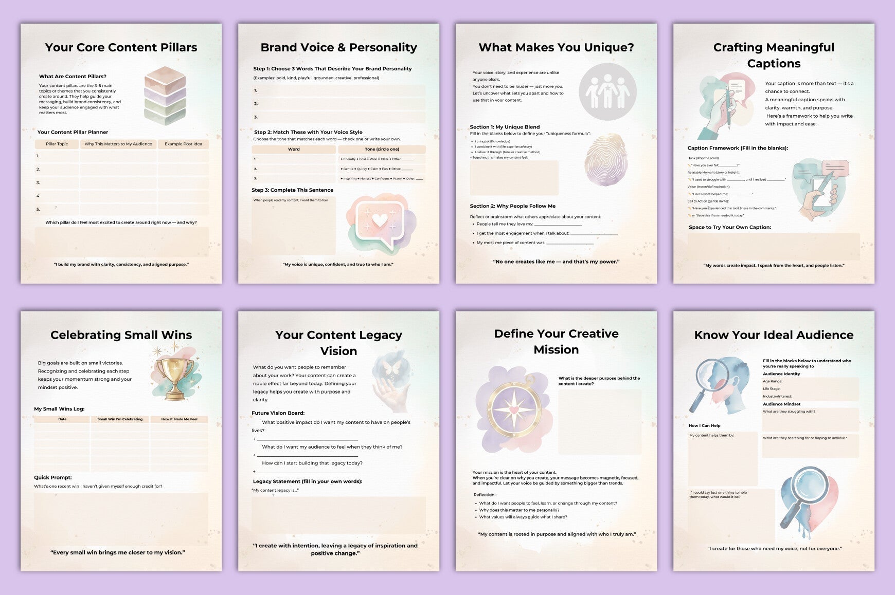 Content Creators Success Guide Planner