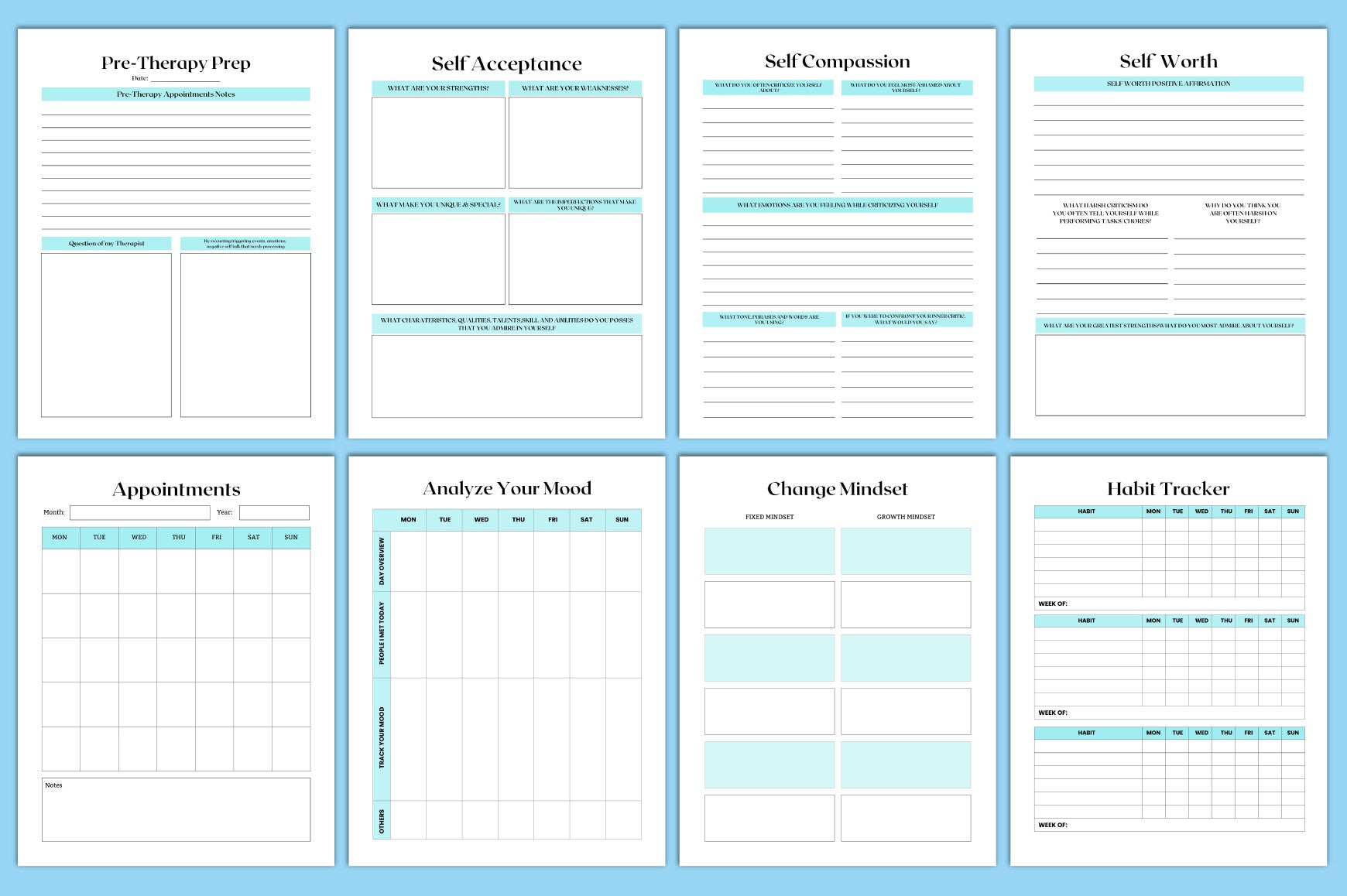 Editable Mega Therapy Journal