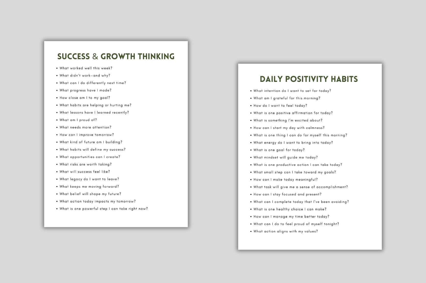 Positive Thinking Prompts