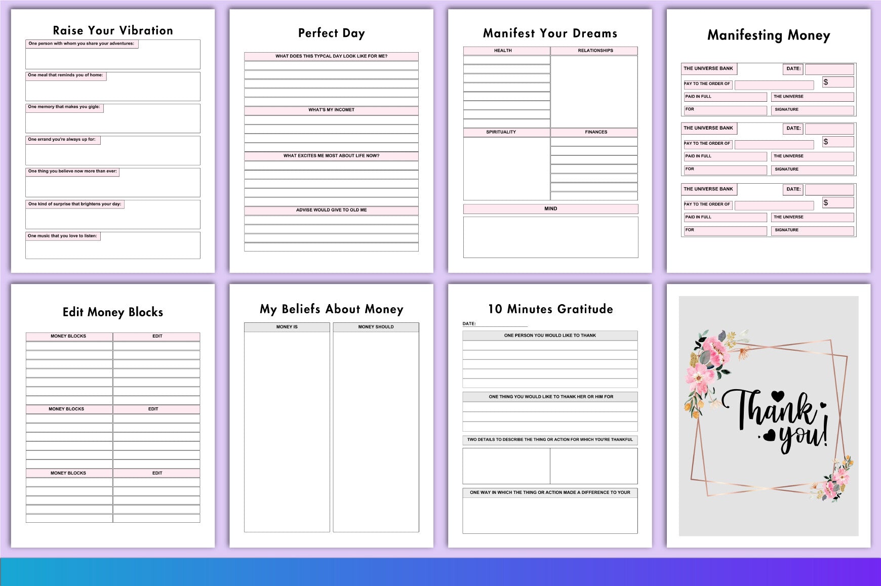 Law of Attraction Planner for Manifestation Success