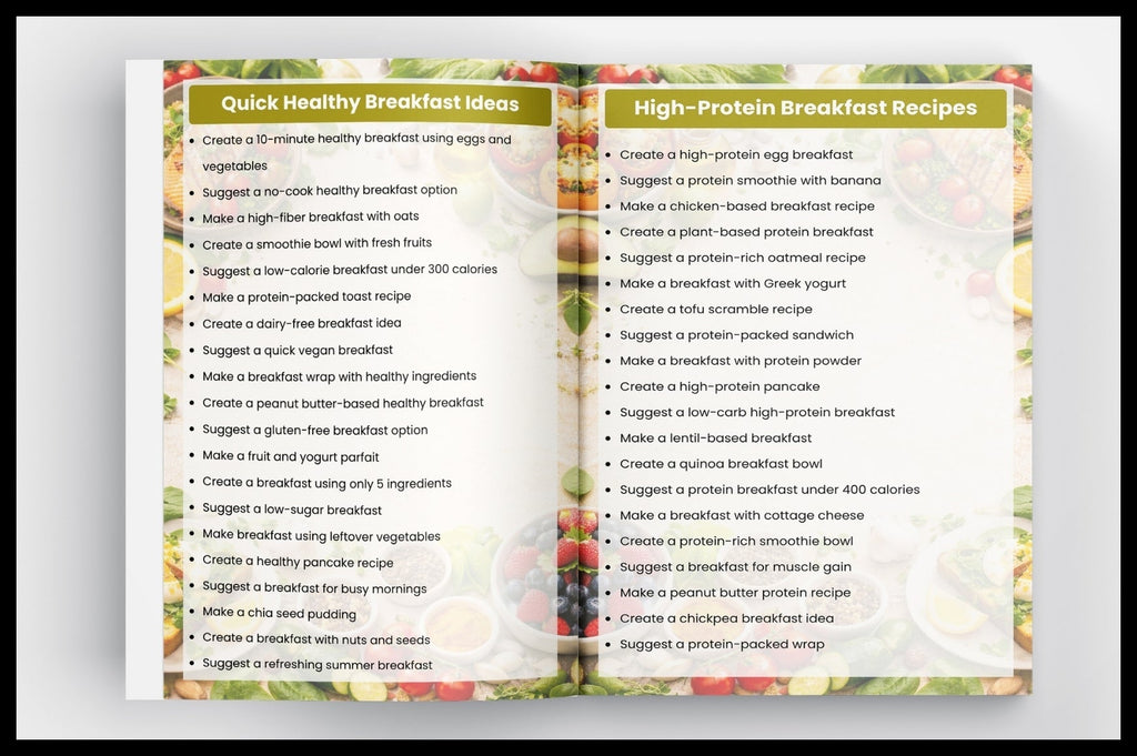 Healthy Cooking Prompts