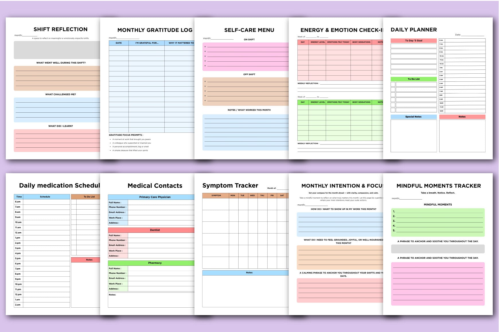 Mindful Nurses Planner