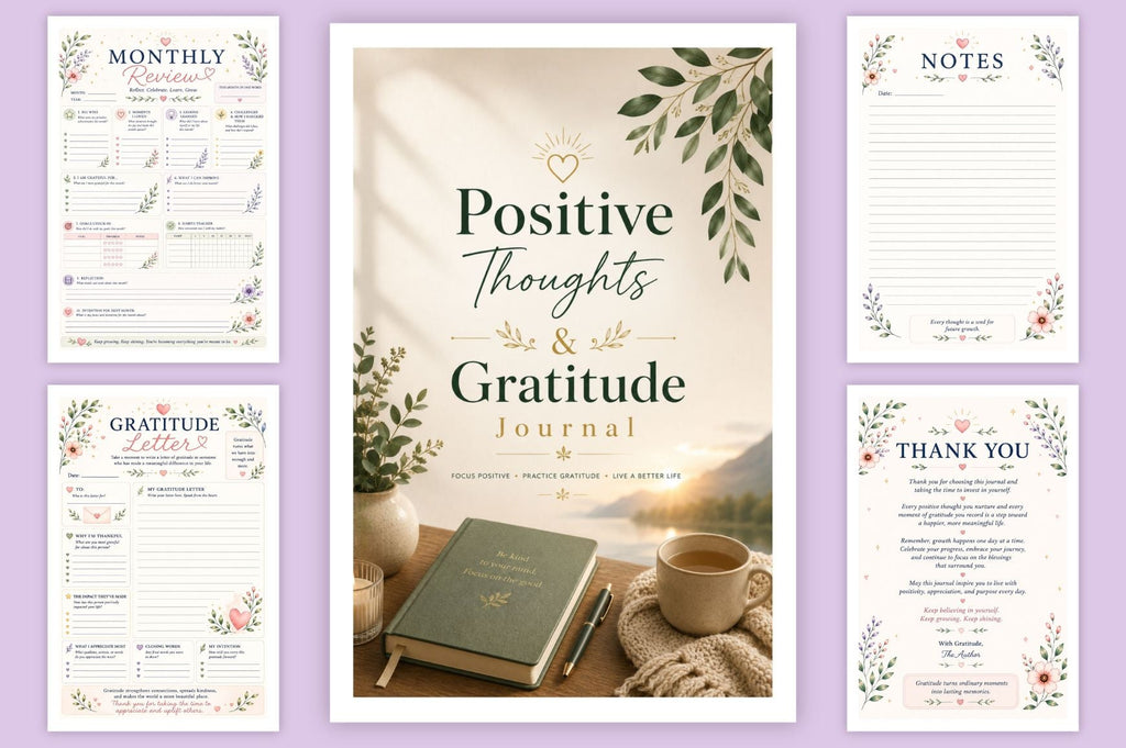 Positive Thoughts Gratitude Journal