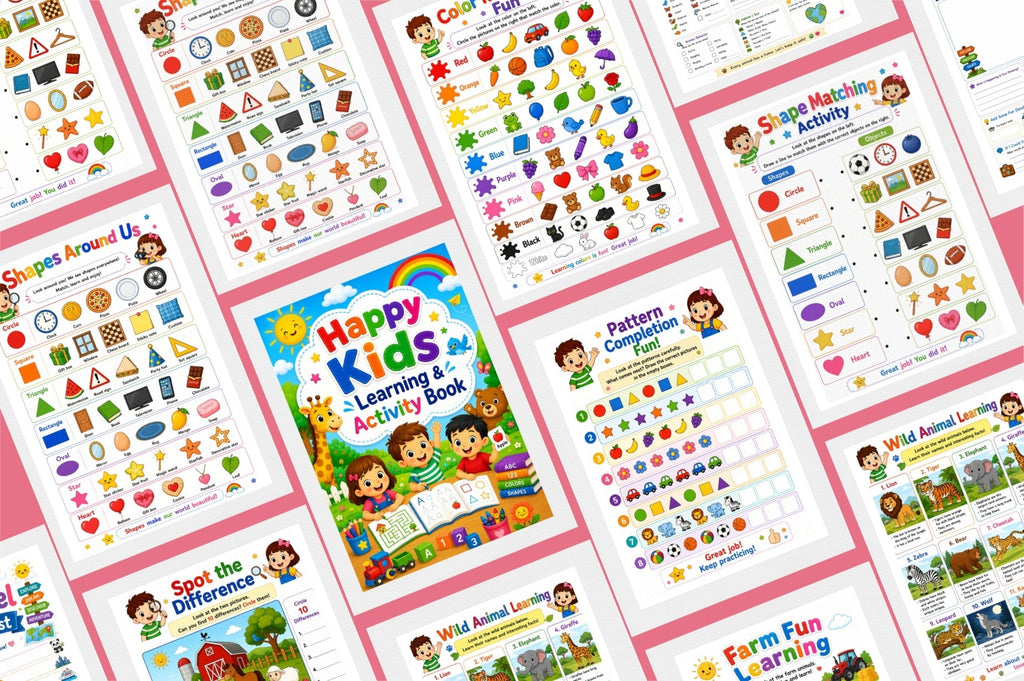 Happy Kids Learning Activity Book
