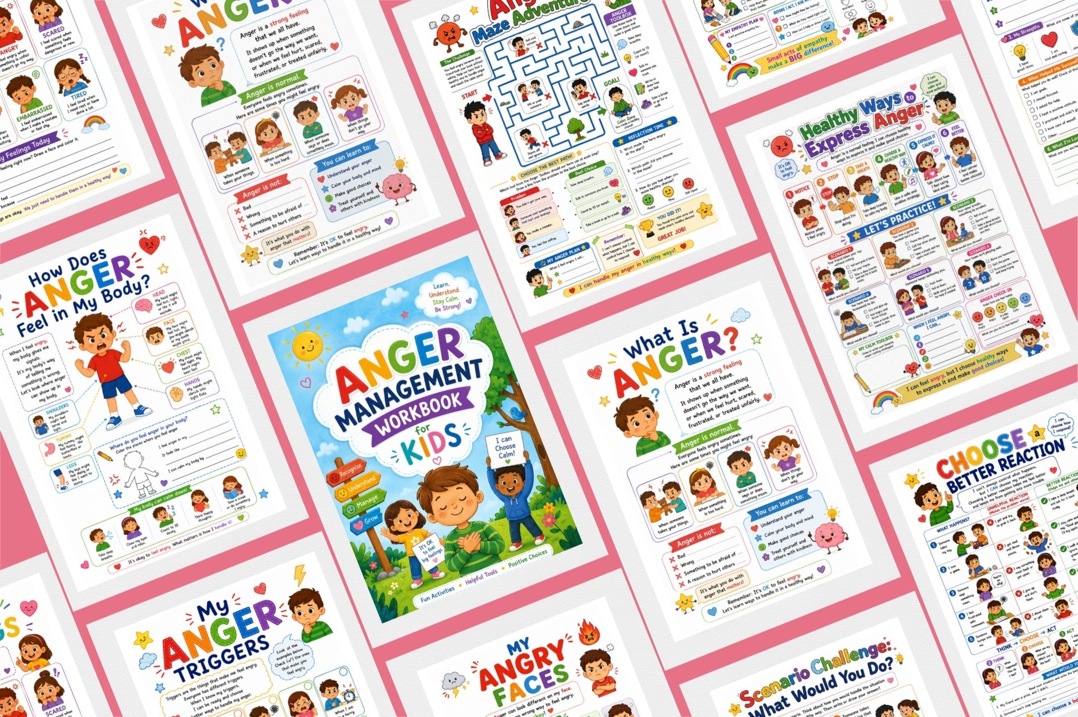 Anger Management For Kids Workbook