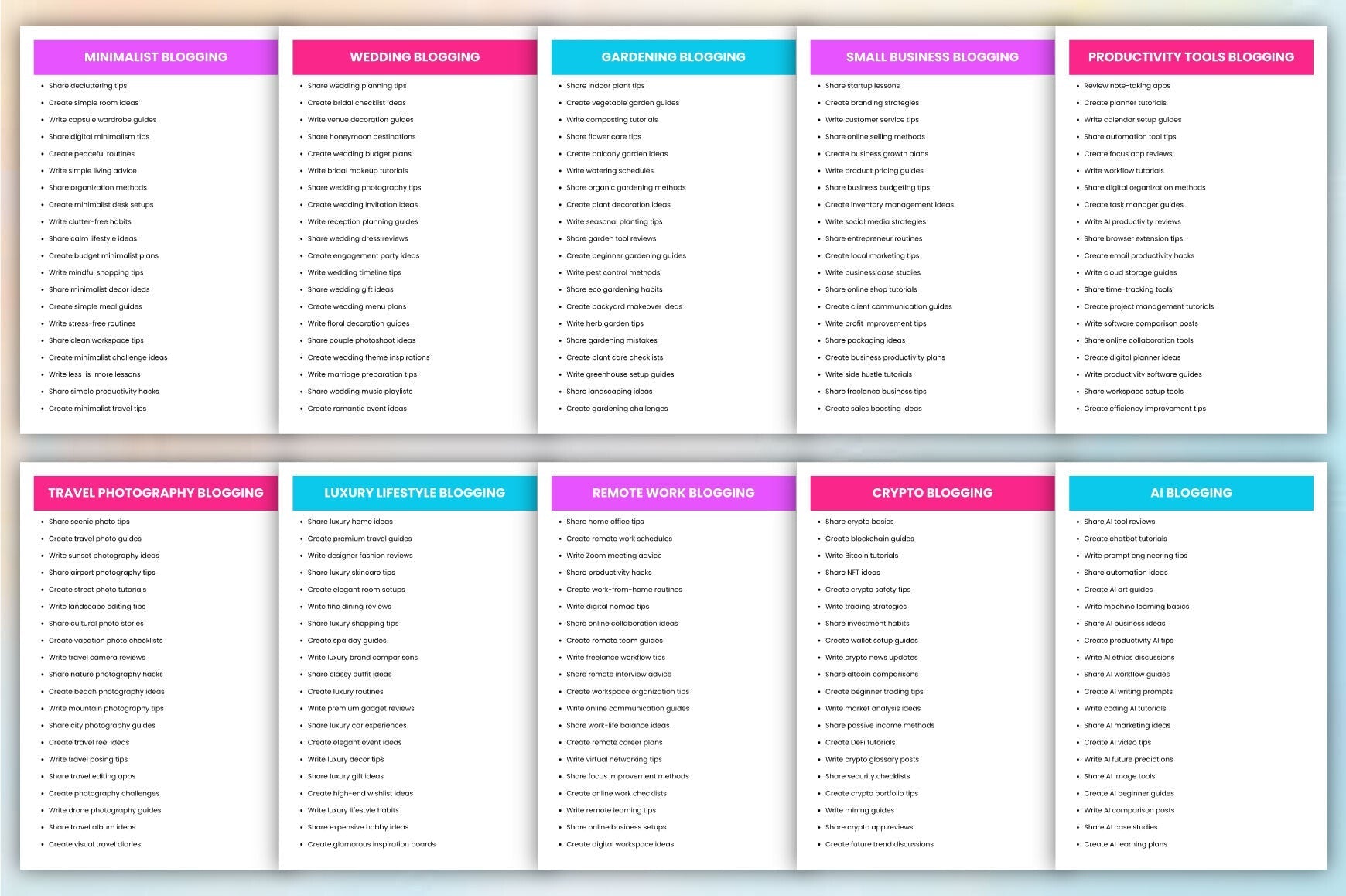 Blogging Prompts