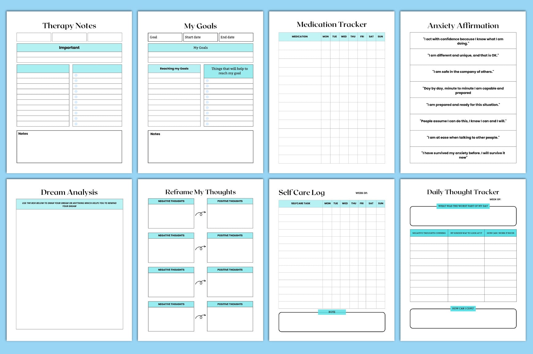 Editable Mega Therapy Journal